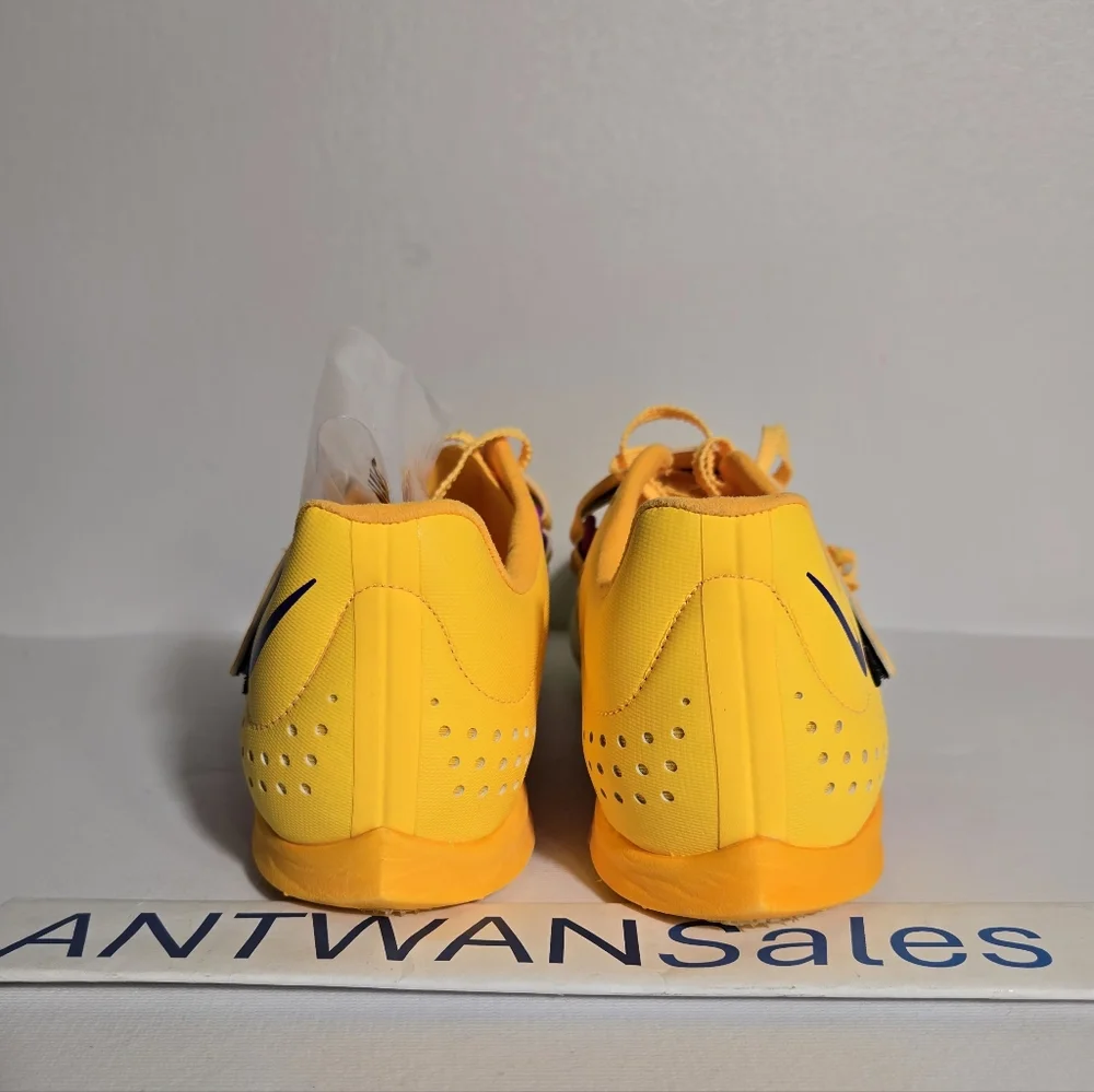 Nike Long Jump Elite Men's Size 9.5 Citron Pulse Indigo Burst Yellow FZ9326-800